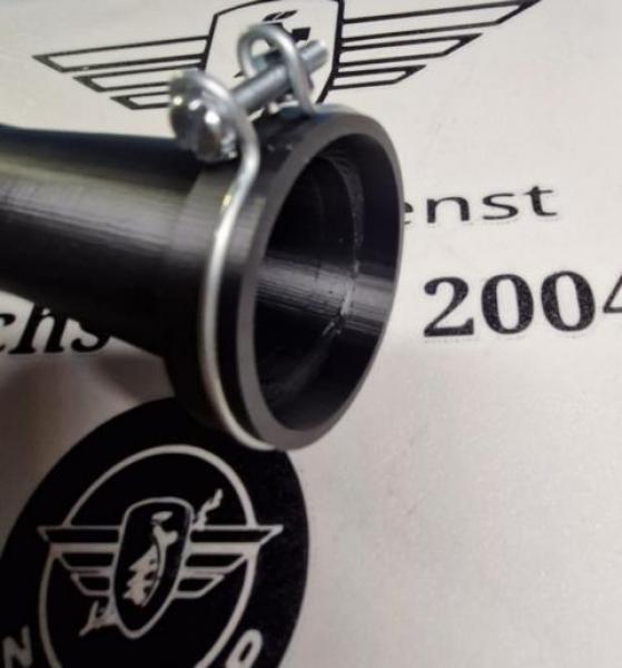 Zündapp Ansaugtrichter für KS 50 Typ 517 für Mikuni VM20-​151 Vergaser !!! TPU inklusiv Spannbügel 265-04.605